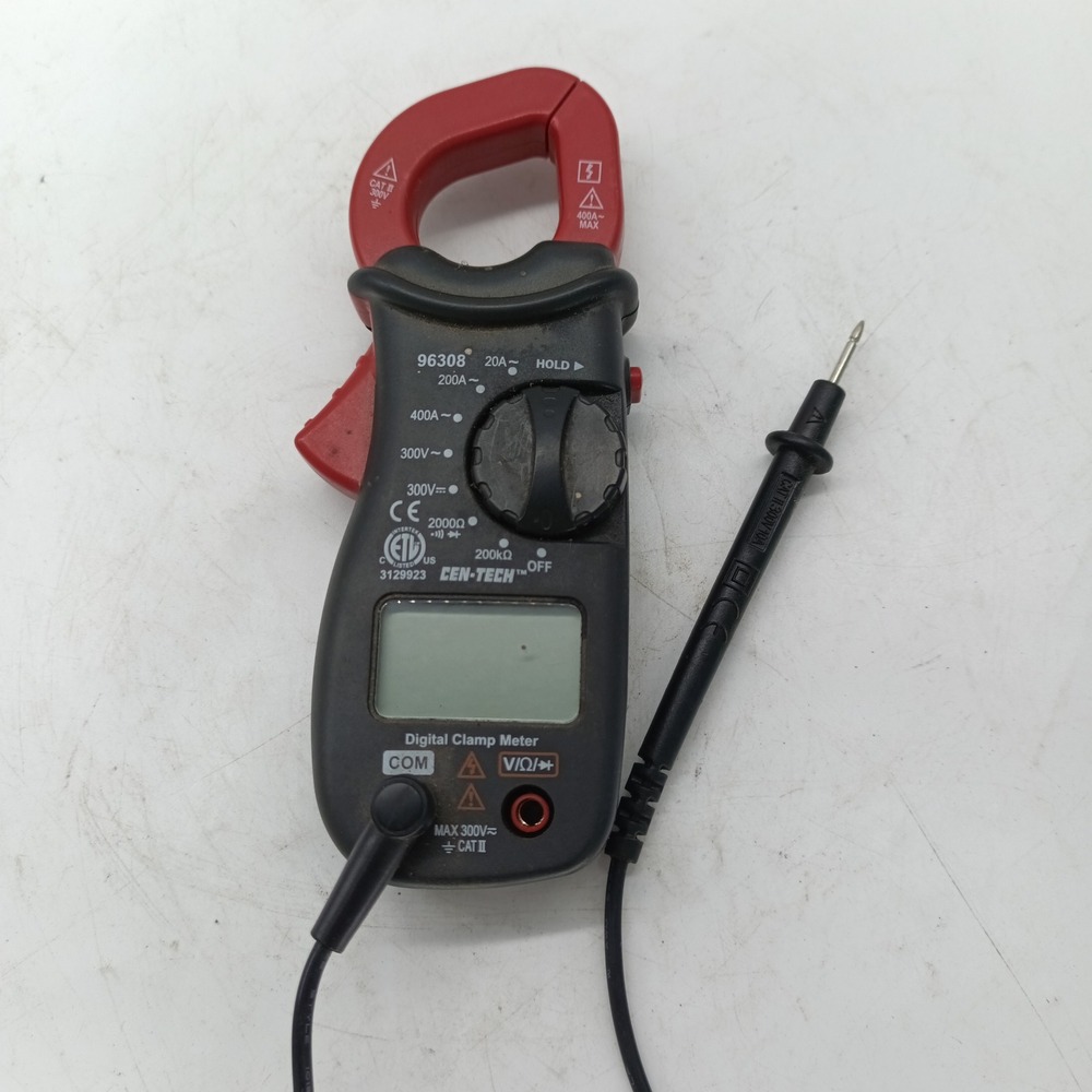 Cen-Tech 96308 Digital Clamp Meter AC/DC Voltage Resistance Tester r1
